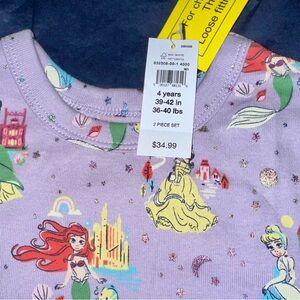 Disney Princess Lavender Tee with Colorful Characters TOP ONLY NWT